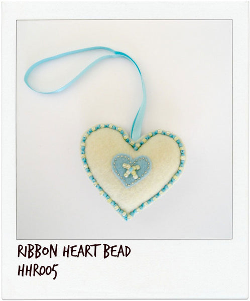 Ribbon Heart with Beads