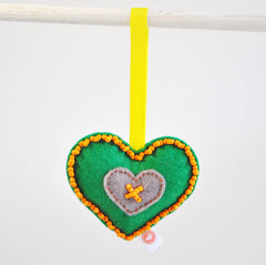 RIBBON HEART - BEAD