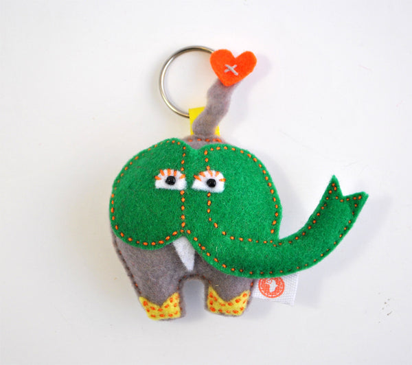 BUSHFELT KEY RING - RIBBON - ELEPHANT