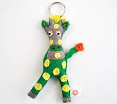BUSHFELT KEY RING - RIBBON - GIRAFFE