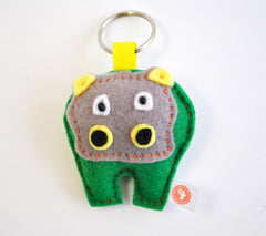 BUSHFELT KEY RING - RIBBON - HIPPO