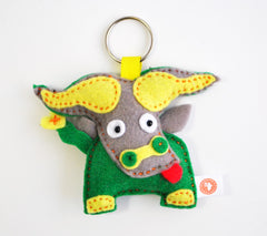 BUSHFELT KEY RING - RIBBON - BUFFALO