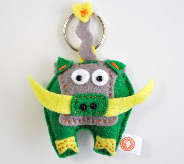 BUSHFELT KEY RING - RIBBON - WARTHOG