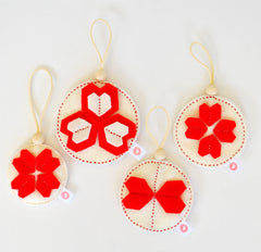 KALEIDOSCOPE BALL SETS - BRIGHT RED + CREAM