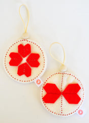KALEIDOSCOPE BALL SETS - BRIGHT RED + CREAM