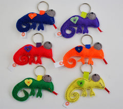 BUSHFELT KEY RING - RIBBON - CHAMELEON