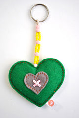 HEART KEY RING - BEAD