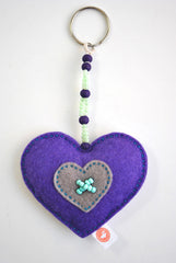HEART KEY RING - BEAD