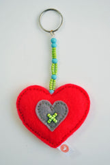 HEART KEY RING - BEAD