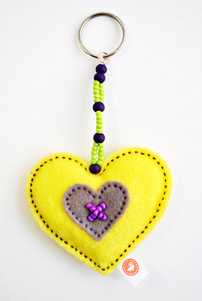 HEART KEY RING - BEAD