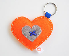 HEART KEY RING - RIBBON