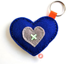 HEART KEY RING - RIBBON