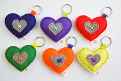 HEART KEY RING - RIBBON