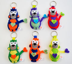 BUSHFELT KEY RING - RIBBON - MONKEY