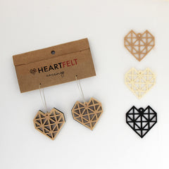 HEART EARRINGS - LARGE