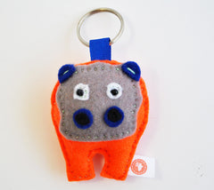 BUSHFELT KEY RING - RIBBON - HIPPO