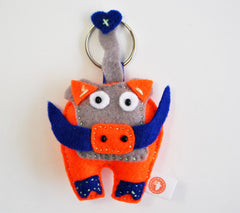 BUSHFELT KEY RING - RIBBON - WARTHOG