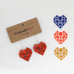 HEART EARRINGS - LARGE