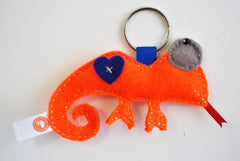 BUSHFELT KEY RING - RIBBON - CHAMELEON