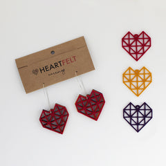 HEART EARRINGS - LARGE