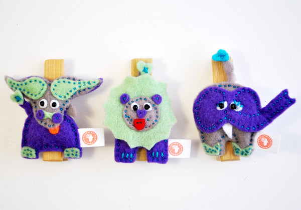 BUSHFELT PEG SET- LEO/ELLIE/BUFFALO