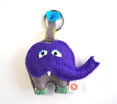 BUSHFELT KEY RING - RIBBON - ELEPHANT