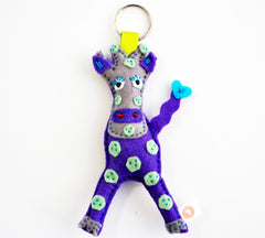 BUSHFELT KEY RING - RIBBON - GIRAFFE