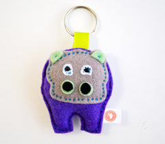 BUSHFELT KEY RING - RIBBON - HIPPO