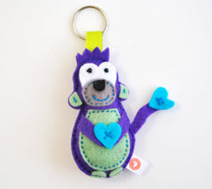 BUSHFELT KEY RING - RIBBON - MONKEY