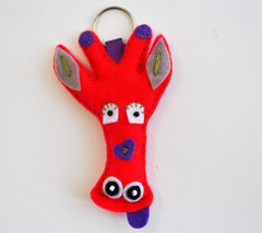 BUSHFELT KEY RING - RIBBON - GERRY FACE