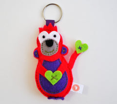 BUSHFELT KEY RING - RIBBON - MONKEY