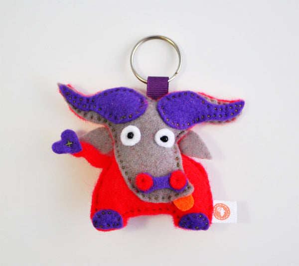 BUSHFELT KEY RING - RIBBON - BUFFALO