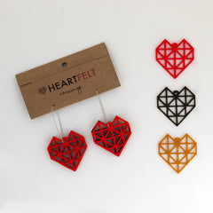 HEART EARRINGS - LARGE