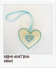 Ribbon Heart with Beads