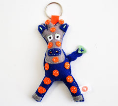BUSHFELT KEY RING - RIBBON - GIRAFFE