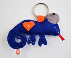 BUSHFELT KEY RING - RIBBON - CHAMELEON