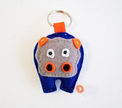 BUSHFELT KEY RING - RIBBON - HIPPO