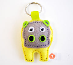 BUSHFELT KEY RING - RIBBON - HIPPO