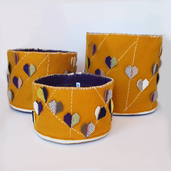 STORAGE BASKET - MUSTARD-YELLOW