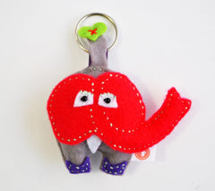 BUSHFELT KEY RING - RIBBON - ELEPHANT