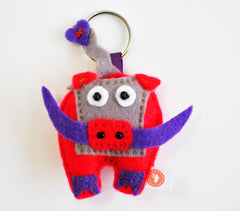 BUSHFELT KEY RING - RIBBON - WARTHOG