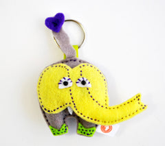 BUSHFELT KEY RING - RIBBON - ELEPHANT
