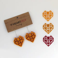 HEART EARRINGS - LARGE